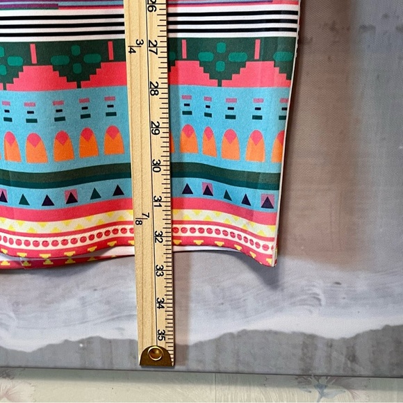 FIRE Los Angeles Bodycon Mini-Dress Women S Aztec Floral Stretch Sheath Clubwear - Picture 8 of 9